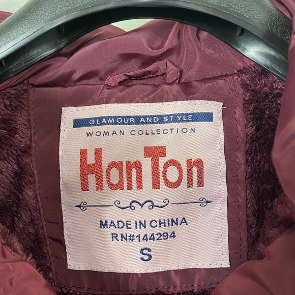 Han Ton Womens Sherpa Lined Coat Sz S - Picture 2 of 4